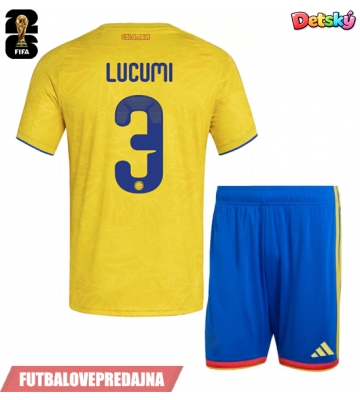 Lacne Dětský Futbalové dres Kolumbia Jhon Lucumi #3 MS 2026 Krátky Rukáv - Domáci (+ trenírky)